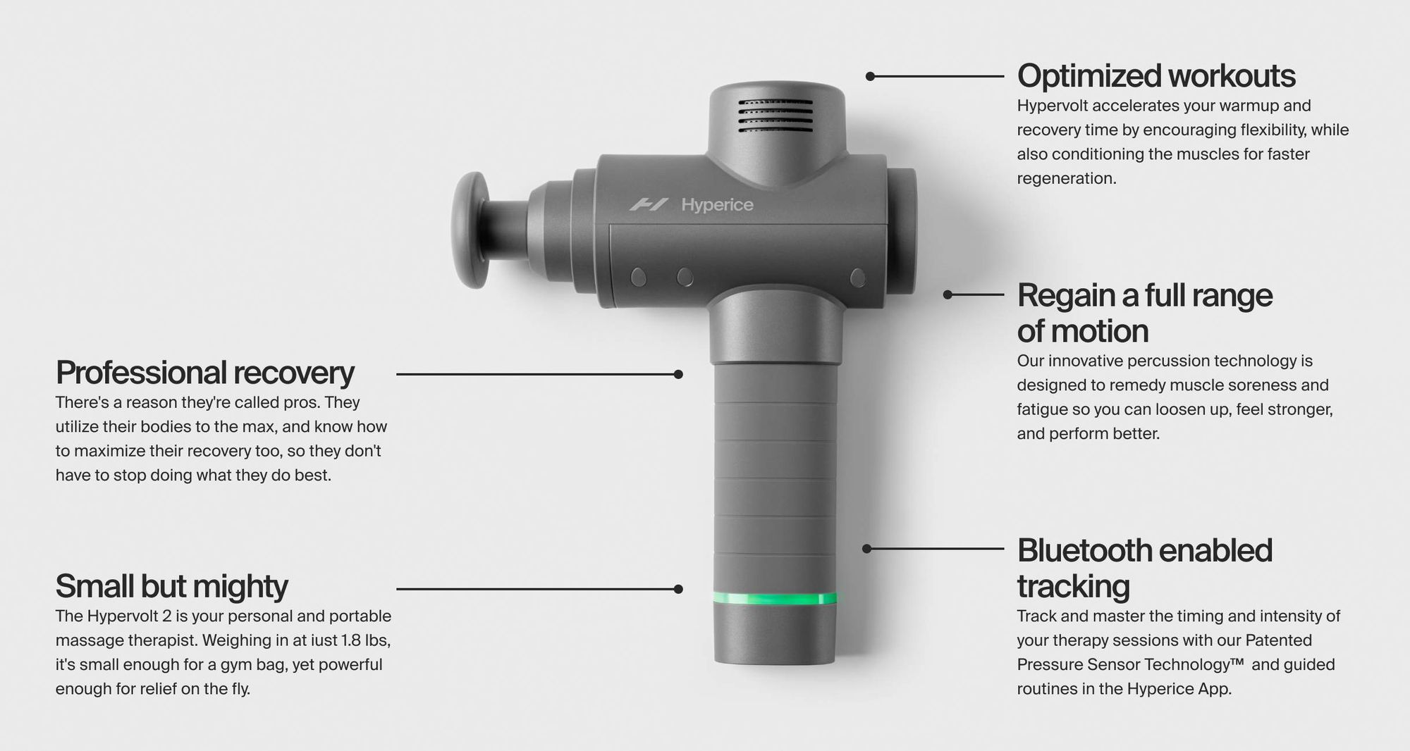 A massage gun with easy to use device and speeds ranging from low to maximum
